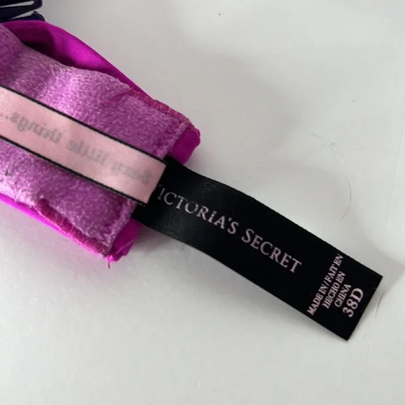 VICTORIA’S SECRET “Sexy Little Things” Bra 38D Magenta Pink Push Up Underwire - Picture 4 of 5